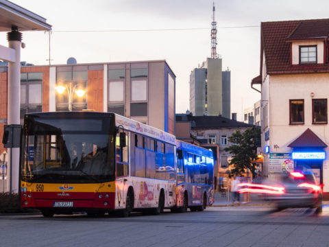 autobus przed urzędem miasta linia bezplatna